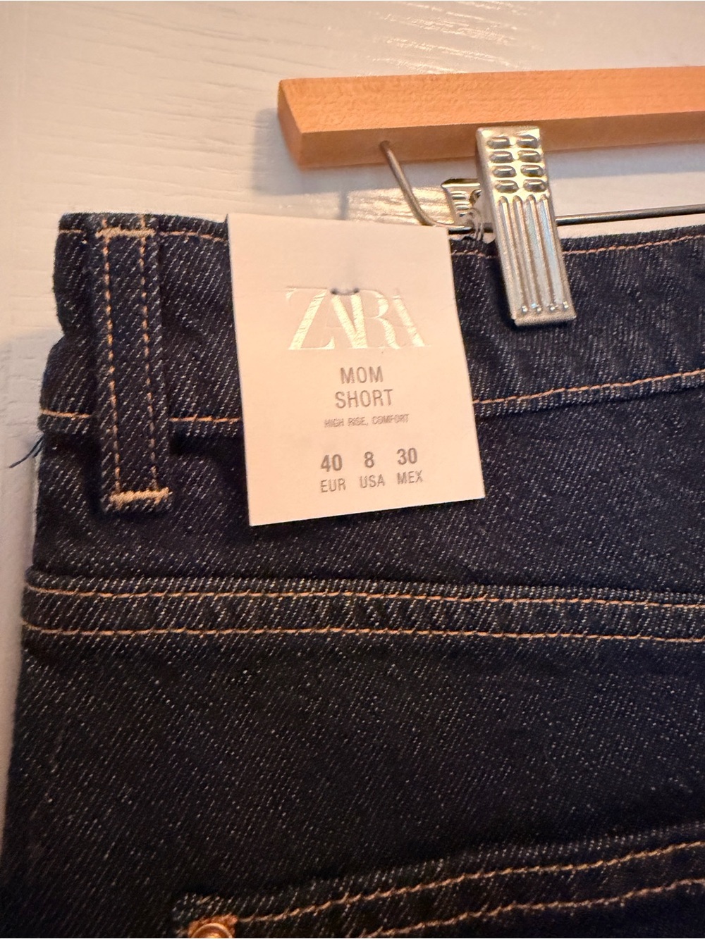 Zara Dark Indigo Denim Shorts - Picture 4 of 5